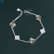 Lắc tay bạc nữ cỏ 4 lá đính đá đẹp LTN0444 - Trang Sức TNJ