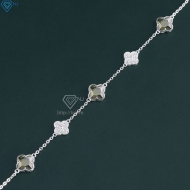 Lắc tay bạc nữ cỏ 4 lá đính đá đẹp LTN0444 - Trang Sức TNJ