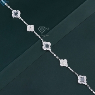 Lắc tay bạc nữ cỏ 4 lá đính đá đẹp LTN0444 - Trang Sức TNJ