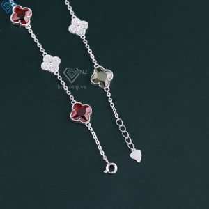 Lắc tay bạc nữ cỏ 4 lá đính đá đẹp LTN0444 - Trang Sức TNJ