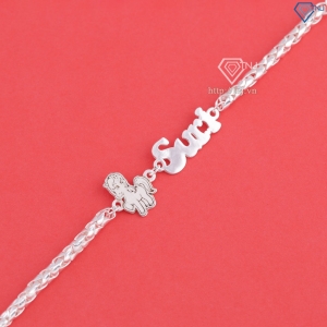 Lắc bạc cho bé khắc tên hình con ngựa LTT0201- Trang Sức TNJ