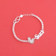 Lắc bạc cho bé khắc tên hình con ngựa LTT0201