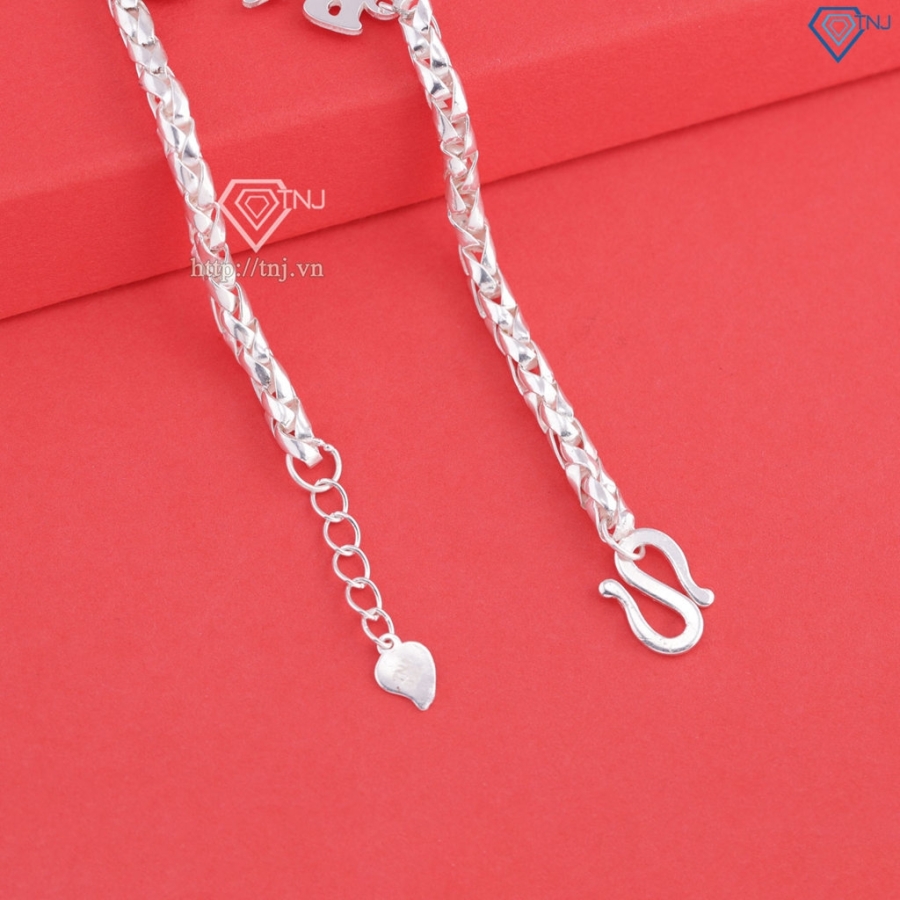 Lắc tay bạc cho bé khắc tên hình con ngựa LTT0202- Trang Sức TNJ