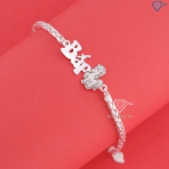 Lắc tay bạc cho bé khắc tên hình con ngựa LTT0202- Trang Sức TNJ