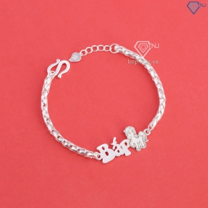 Lắc tay bạc cho bé khắc tên hình con ngựa LTT0202- Trang Sức TNJ