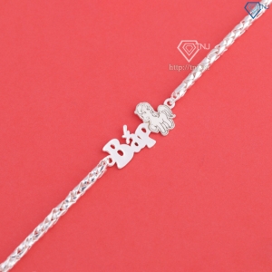 Lắc tay bạc cho bé khắc tên hình con ngựa LTT0202- Trang Sức TNJ