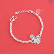 Lắc tay bạc cho bé khắc tên hình con ngựa LTT0203- Trang Sức TNJ