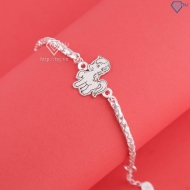 Lắc tay bạc cho bé khắc tên hình con ngựa LTT0203- Trang Sức TNJ