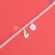 Lắc bạc cho bé dây mắt xích khắc tên hình con ngựa LTT0204