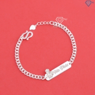 Lắc bạc cho bé khắc tên hình con ngựa đẹp LTT0205 - Trang Sức TNJ