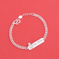 Lắc bạc cho bé khắc tên hình con ngựa đẹp LTT0205