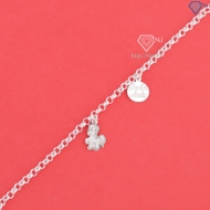 Lắc chân bạc cho bé hình con ngựa khắc tên LTT0208 - Trang Sức TNJ