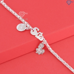Lắc bạc cho bé khắc tên và con giáp theo yêu cầu LTT0209