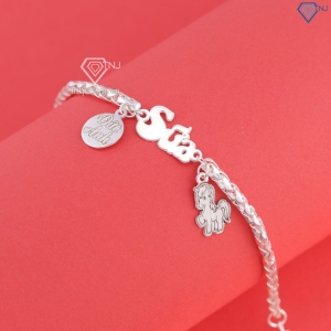 Lắc bạc cho bé khắc tên và con giáp theo yêu cầu LTT0209