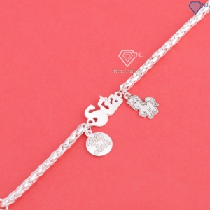 Lắc bạc cho bé khắc tên và con giáp theo yêu cầu LTT0209