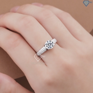 Nhẫn nữ Moissanite Hà Nội đính đá 7.0mm NNM0008