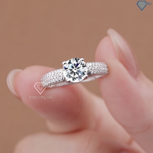 Nhẫn nữ Moissanite Hà Nội đính đá 7.0mm NNM0008