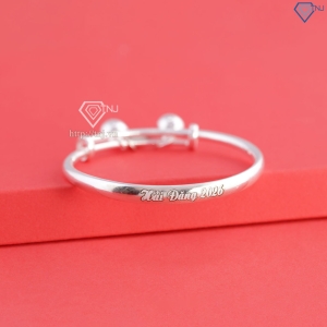 Lắc bạc dạng kiềng cho bé sơ sinh khắc tên hình con ngựa LTT0211