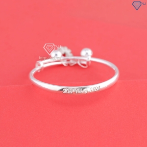 Lắc bạc dạng kiềng cho bé sơ sinh khắc tên hình con ngựa LTT0211