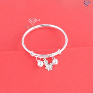 Lắc bạc dạng kiềng cho bé sơ sinh khắc tên hình con ngựa LTT0211