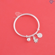 Lắc bạc dạng kiềng cho bé sơ sinh khắc tên hình con ngựa LTT0212