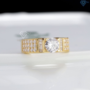 Nhẫn nam bạc xi mạ vàng 18k bản nhỏ NNA0790-XV Trang sức TNJ