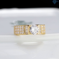 Nhẫn nam bạc xi mạ vàng 18k bản nhỏ NNA0790-XV Trang sức TNJ