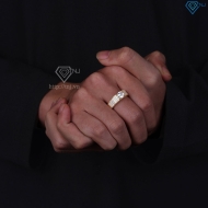 Nhẫn nam bạc xi mạ vàng 18k bản nhỏ NNA0790-XV Trang sức TNJ