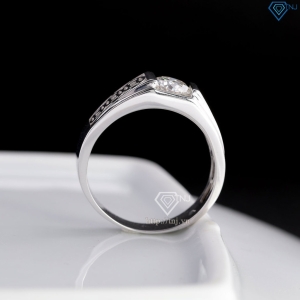 Nhẫn nam kim tiền đính kim cương Moissanite 6.0mm -NNAM0251
