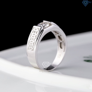 Nhẫn nam kim tiền đính kim cương Moissanite 6.0mm -NNAM0251