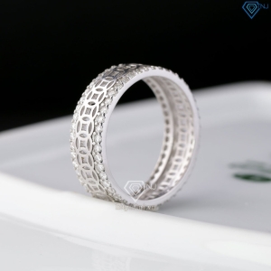 Nhẫn nam kim tiền dạng tròn đính full kim cương Moissanite NNAM0252