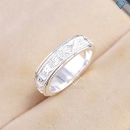 Nhẫn bạc nam Om Mani Padme Hum xoay bản nhỏ NNA0883 - Trang sức TNJ