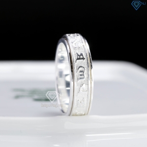 Nhẫn bạc nam Om Mani Padme Hum xoay bản nhỏ NNA0883 - Trang sức TNJ