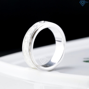 Nhẫn bạc nam Om Mani Padme Hum xoay bản nhỏ NNA0883 - Trang sức TNJ