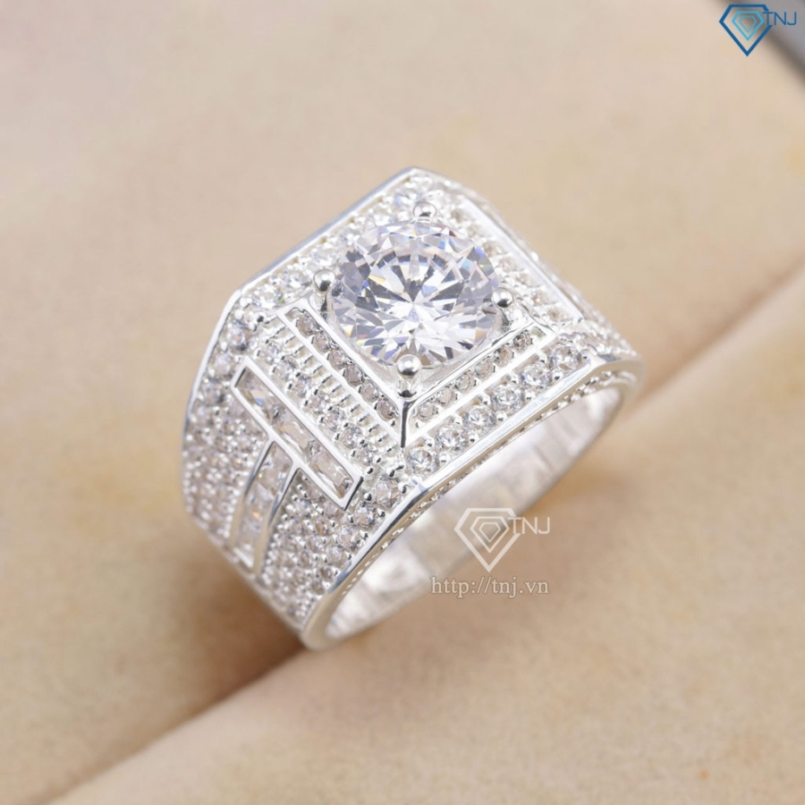 Nhẫn bạc nam cao cấp hình chữ T đẹp NNA0884 - Trang sức TNJ