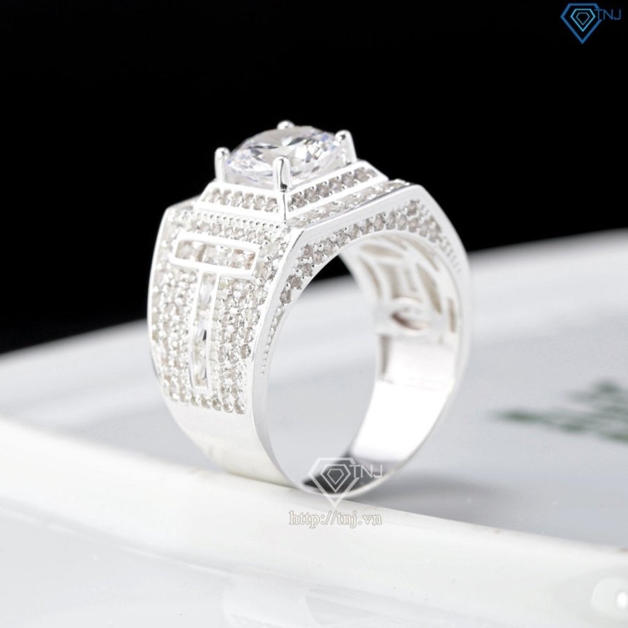 Nhẫn bạc nam cao cấp hình chữ T đẹp NNA0884 - Trang sức TNJ