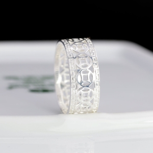 Nhẫn bạc nam kim tiền đơn giản NNA0885