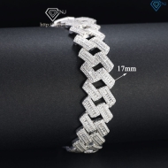 Lắc tay Cuban bạc cao cấp phiên bản 17mm LTA0232