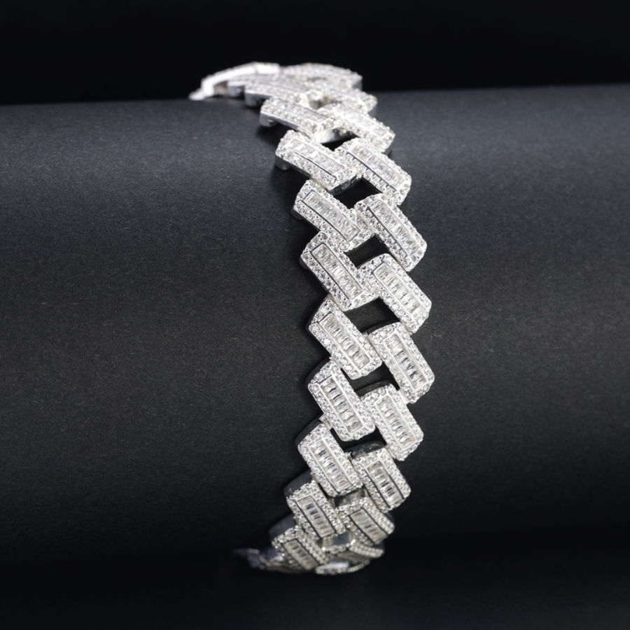 Lắc tay Cuban bạc cao cấp phiên bản 17mm LTA0232