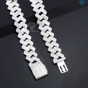 Lắc tay Cuban bạc cao cấp phiên bản 17mm LTA0232