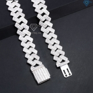 Lắc tay Cuban bạc cao cấp phiên bản 17mm LTA0232