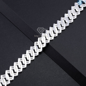 Lắc tay Cuban bạc cao cấp phiên bản 17mm LTA0232