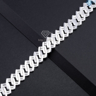 Lắc tay Cuban bạc cao cấp phiên bản 17mm LTA0232