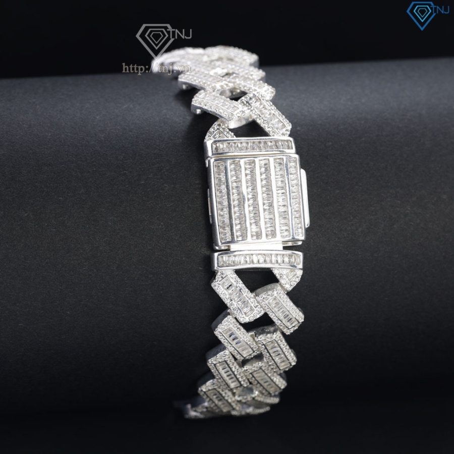 Lắc tay Cuban bạc cao cấp phiên bản 17mm LTA0232