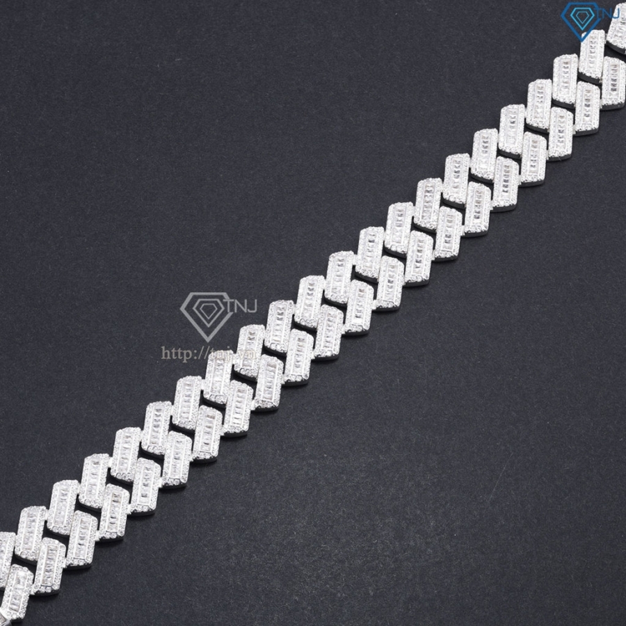 Lắc tay Cuban bạc cao cấp phiên bản 17mm LTA0232