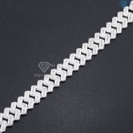 Lắc tay Cuban bạc cao cấp phiên bản 17mm LTA0232