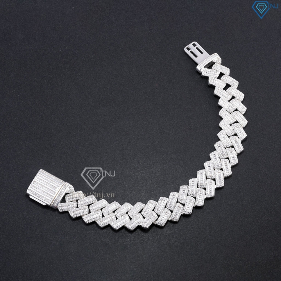 Lắc tay Cuban bạc cao cấp phiên bản 17mm LTA0232