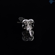 Bông tai bạc cỏ 4 lá đính full kim cương Moissanite BTAM0040