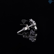 Bông tai bạc cỏ 4 lá đính full kim cương Moissanite BTAM0040