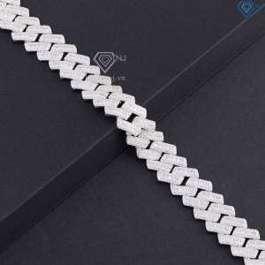 Lắc tay Cuban cao cấp đính đá phiên bản 14mm LTA0234